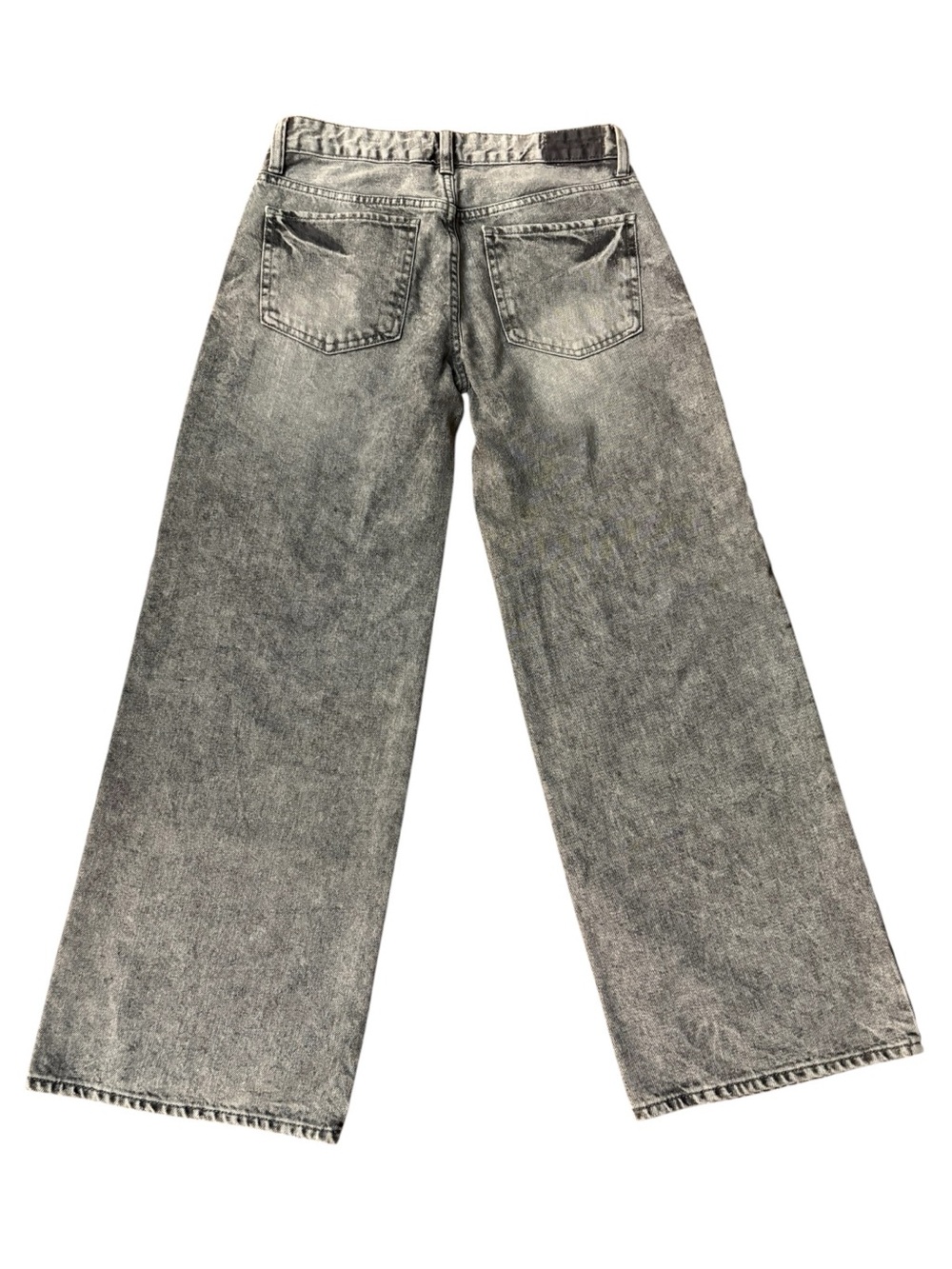 S.O.N.G. Grey Acid Wash Wide Leg Jeans Size 3/26 - Picture 3 of 8